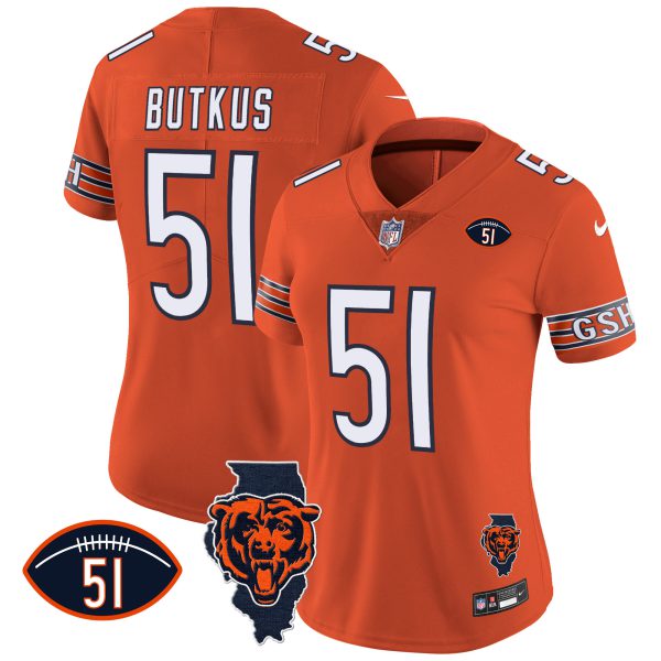 Women's Bears Illinois Patch Vapor Jersey - All Stitched - Image 20