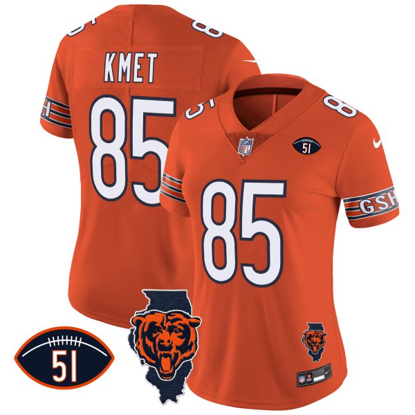 Women's Bears Illinois Patch Vapor Jersey - All Stitched - Image 24