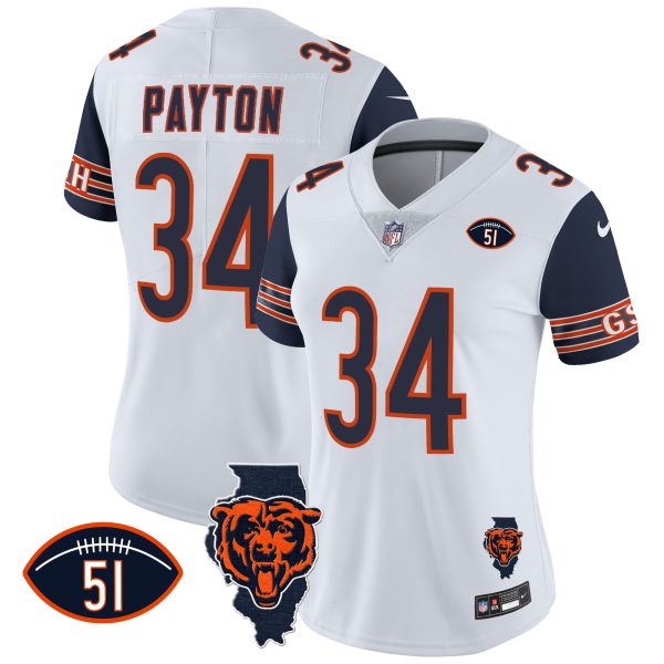 Women's Bears Illinois Patch Vapor Jersey - All Stitched - Image 29