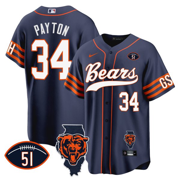 Men's Bears Illinois Patch Baseball Jersey - All Stitched - Image 12