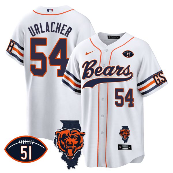 Men's Bears Illinois Patch Baseball Jersey - All Stitched - Image 16