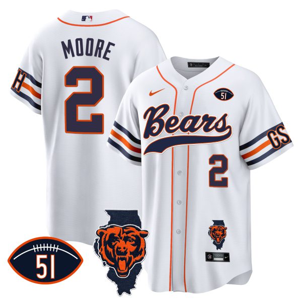 Men's Bears Illinois Patch Baseball Jersey - All Stitched - Image 17