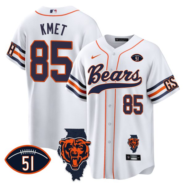 Men's Bears Illinois Patch Baseball Jersey - All Stitched - Image 20