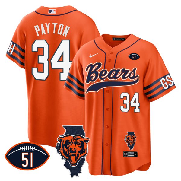 Men's Bears Illinois Patch Baseball Jersey - All Stitched - Image 26