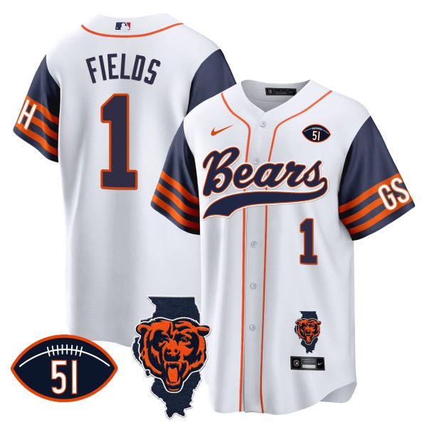 Men's Bears Illinois Patch Baseball Jersey - All Stitched - Image 29