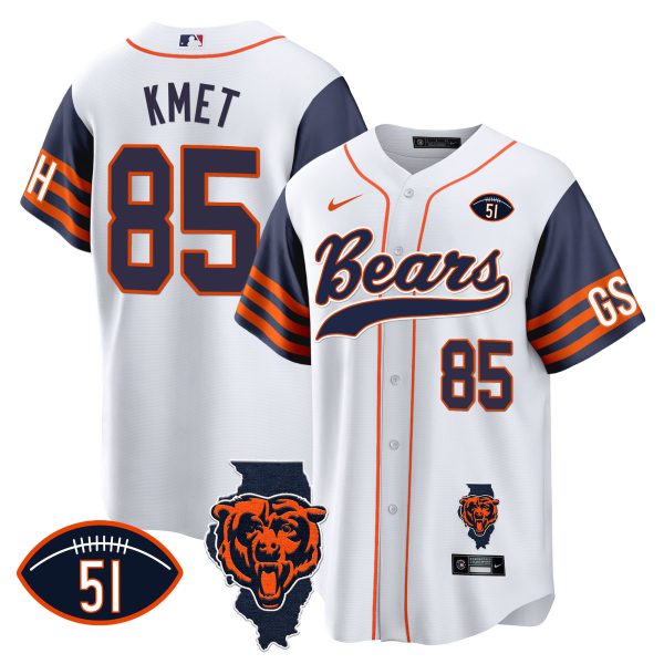 Men's Bears Illinois Patch Baseball Jersey - All Stitched - Image 34