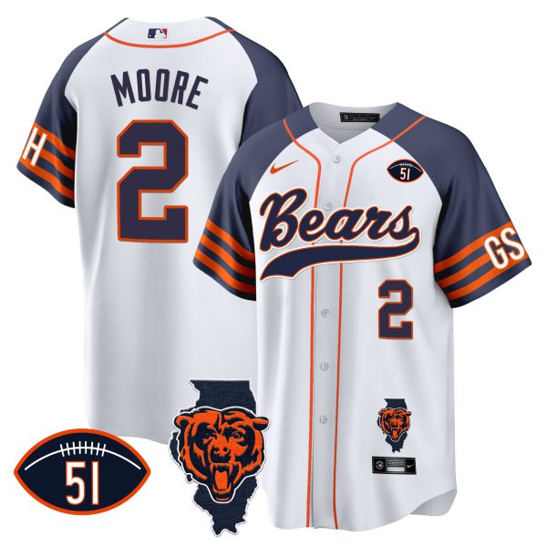 Men's Bears Illinois Patch Baseball Jersey - All Stitched - Image 38