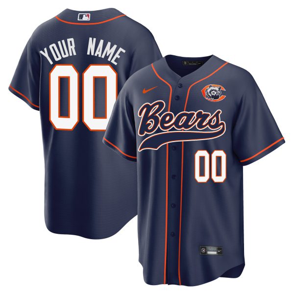 Bears Throwback Baseball Custom Jersey - All Stitched - Image 2