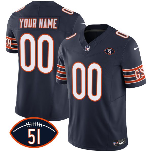 Bears Dick Butkus Patch GSH Vapor Custom Jersey - All Stitched - Image 2