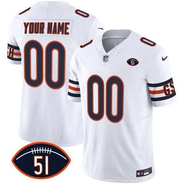 Bears Dick Butkus Patch GSH Vapor Custom Jersey - All Stitched - Image 3
