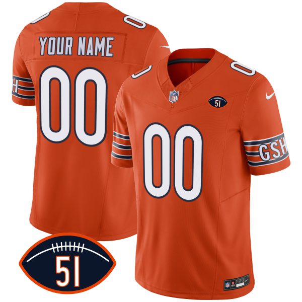 Bears Dick Butkus Patch GSH Vapor Custom Jersey - All Stitched - Image 4