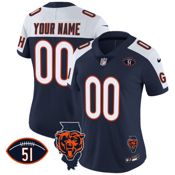 Bears Illinois Patch Vapor Custom Jersey - All Stitched - Image 6