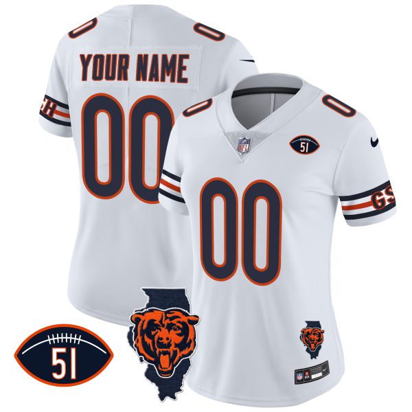 Bears Illinois Patch Vapor Custom Jersey - All Stitched - Image 8