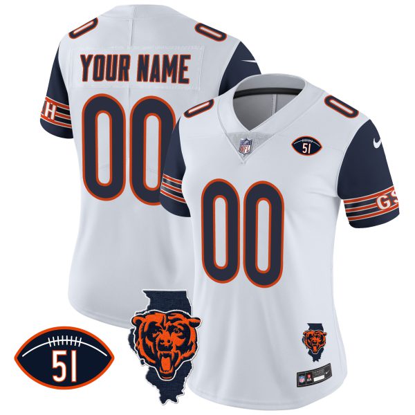 Bears Illinois Patch Vapor Custom Jersey - All Stitched - Image 10