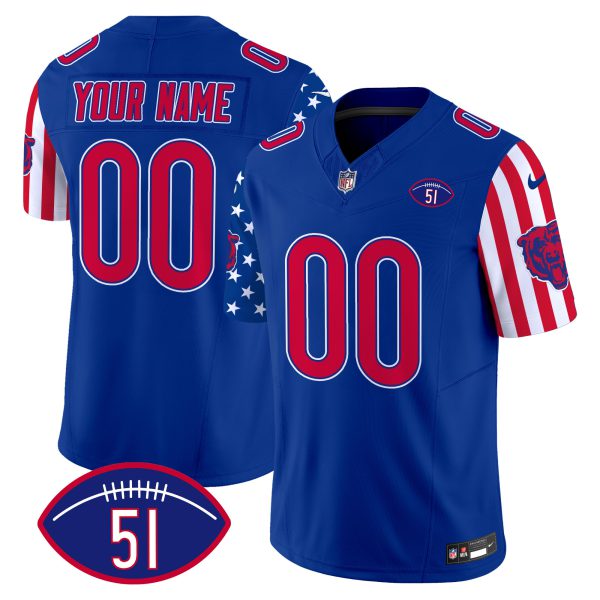 Bears American Style Vapor Limited Custom Jersey - All Stitched - Image 3