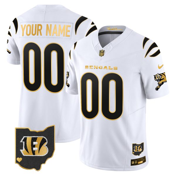 Bengals 2024 Gold Vapor Limited Custom Jersey - All Stitched - Image 2