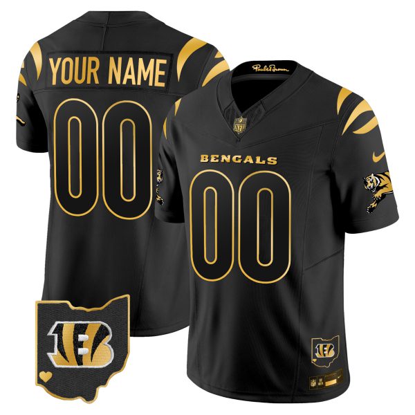 Bengals 2024 Gold Vapor Limited Custom Jersey - All Stitched - Image 3