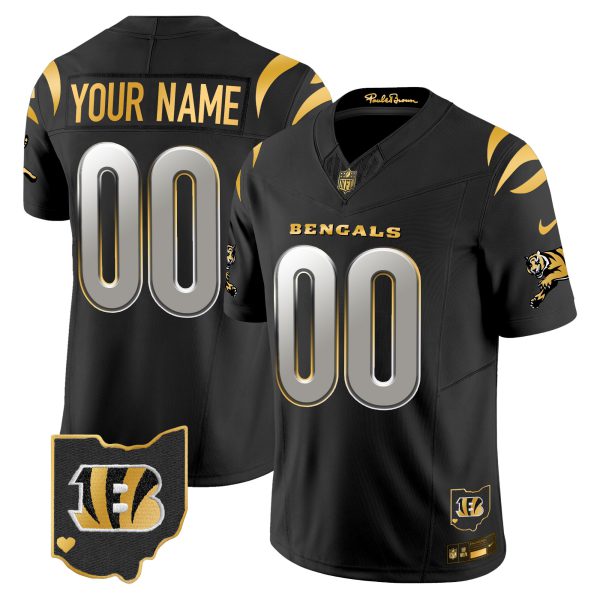 Bengals 2024 Gold Vapor Limited Custom Jersey - All Stitched - Image 4