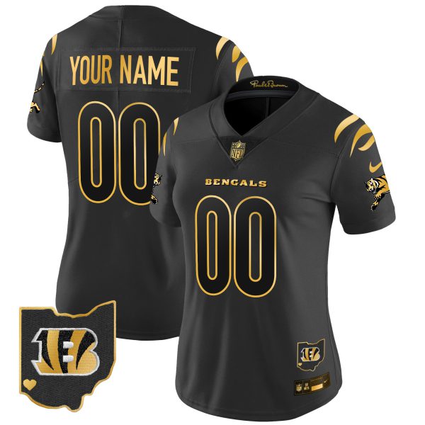 Bengals 2024 Gold Vapor Limited Custom Jersey - All Stitched - Image 7