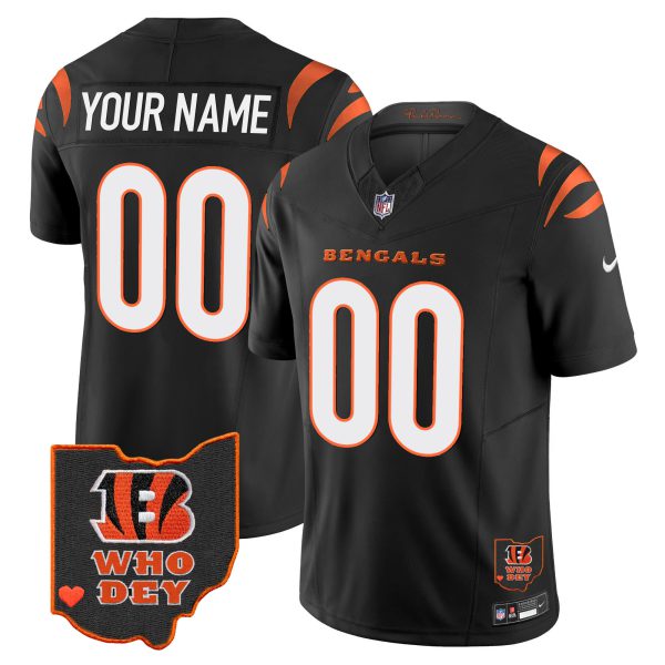 Bengals Ohio Patch Vapor Limited Custom Jersey V2 - All Stitched - Image 3