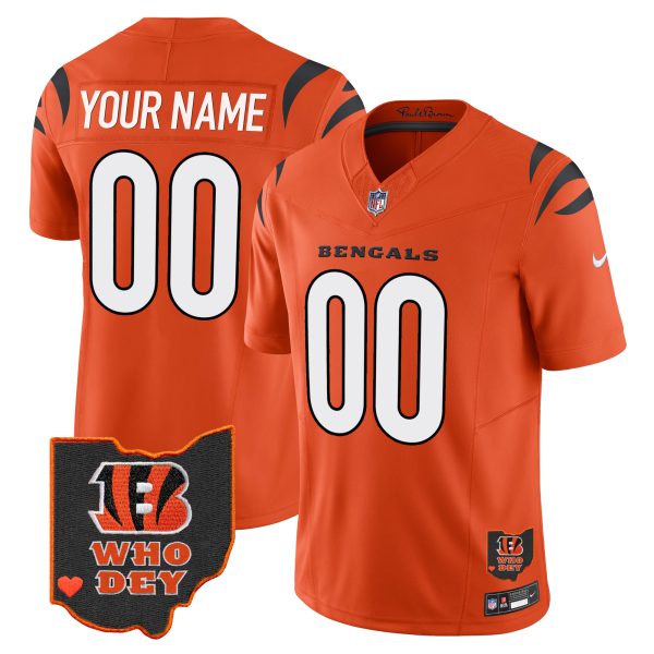 Bengals Ohio Patch Vapor Limited Custom Jersey V2 - All Stitched - Image 4