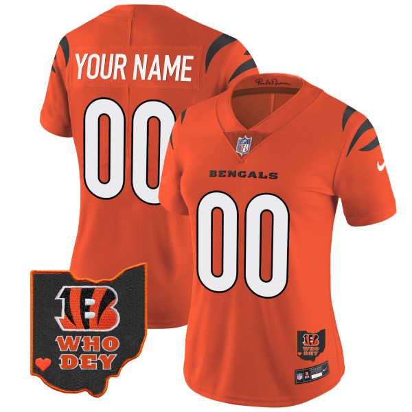 Bengals Ohio Patch Vapor Limited Custom Jersey V2 - All Stitched - Image 9
