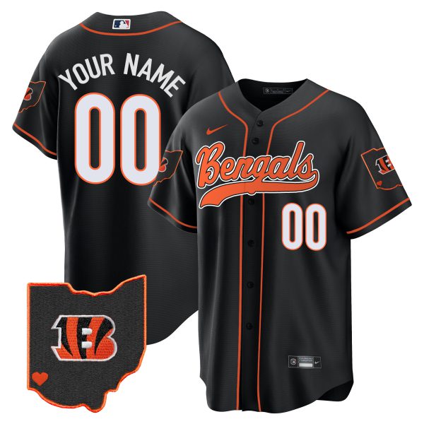 Bengals Ohio Patch Baseball Custom Jersey - All Stitched - Image 3