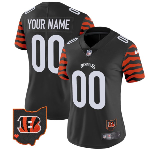 Bengals Stripes Vapor Limited Custom Jersey - All Stitched - Image 5