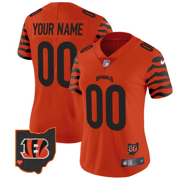 Bengals Stripes Vapor Limited Custom Jersey - All Stitched - Image 6