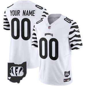 Bengals Stripes Vapor Limited Custom Jersey - All Stitched