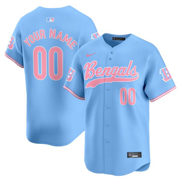 Bengals Bubblegum Pink Vapor Premier Limited Custom Jersey - All Stitched - Image 2