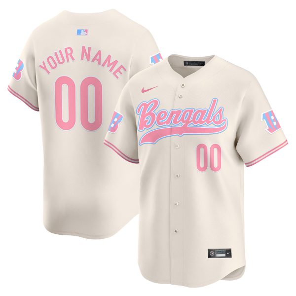 Bengals Bubblegum Pink Vapor Premier Limited Custom Jersey - All Stitched - Image 3
