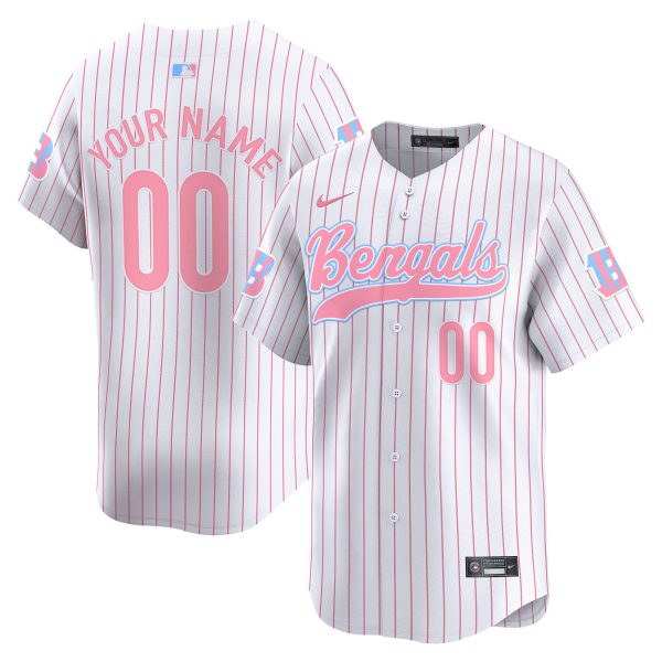 Bengals Bubblegum Pink Vapor Premier Limited Custom Jersey - All Stitched - Image 4