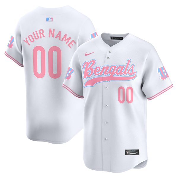 Bengals Bubblegum Pink Vapor Premier Limited Custom Jersey - All Stitched - Image 5