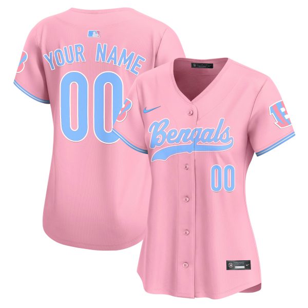 Bengals Bubblegum Pink Vapor Premier Limited Custom Jersey - All Stitched - Image 6