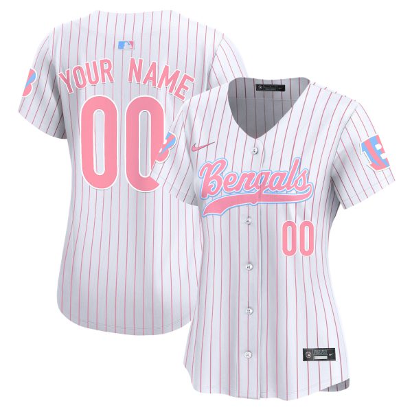Bengals Bubblegum Pink Vapor Premier Limited Custom Jersey - All Stitched - Image 9