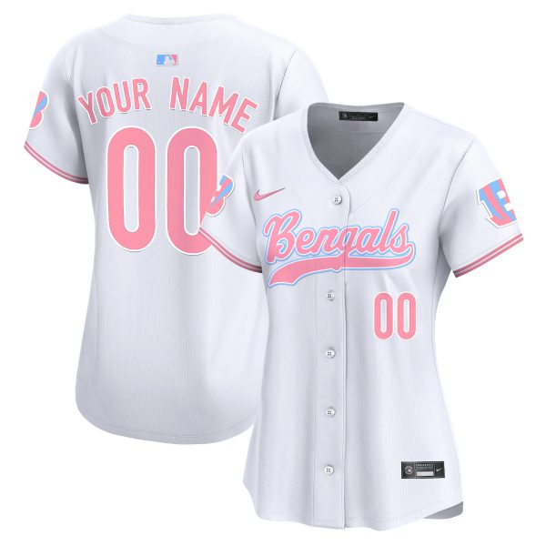 Bengals Bubblegum Pink Vapor Premier Limited Custom Jersey - All Stitched - Image 10