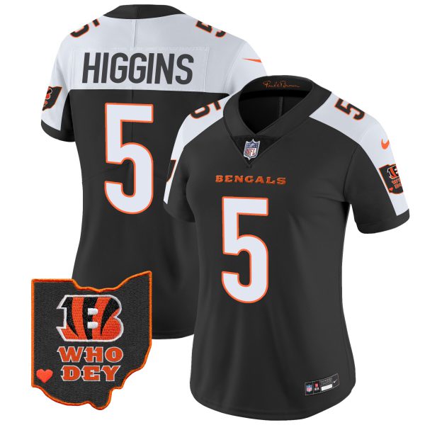 Women's Bengals Ohio Patch Vapor Limited Jersey V2 - All Stitched - Image 5