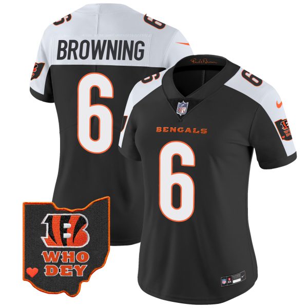 Women's Bengals Ohio Patch Vapor Limited Jersey V2 - All Stitched - Image 6