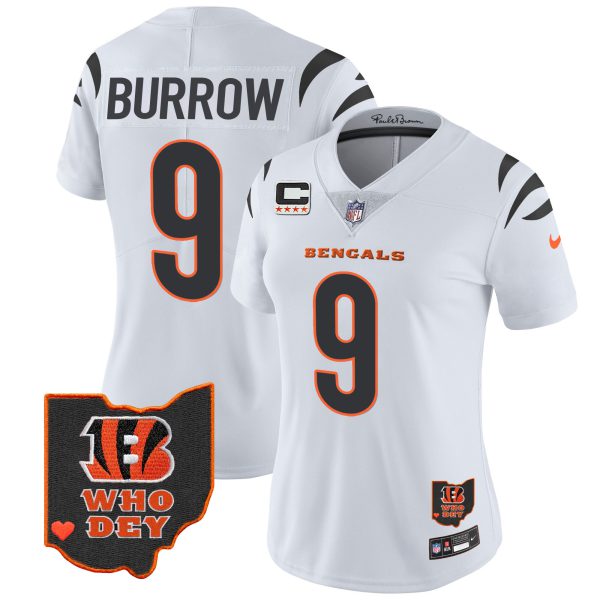 Women's Bengals Ohio Patch Vapor Limited Jersey V2 - All Stitched - Image 8