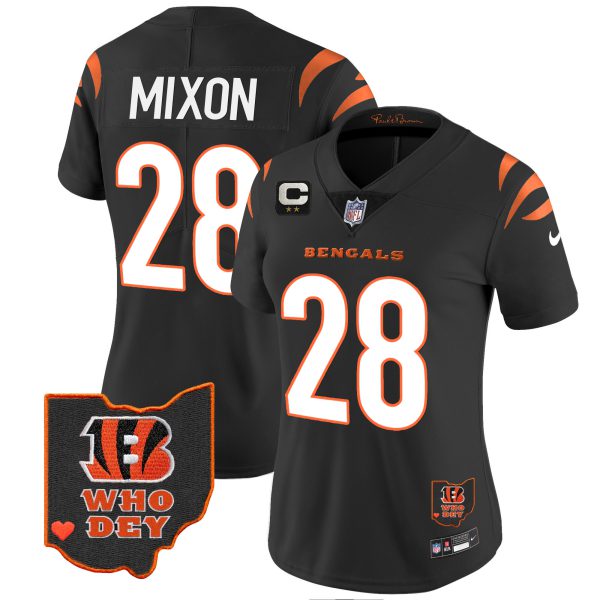 Women's Bengals Ohio Patch Vapor Limited Jersey V2 - All Stitched - Image 18