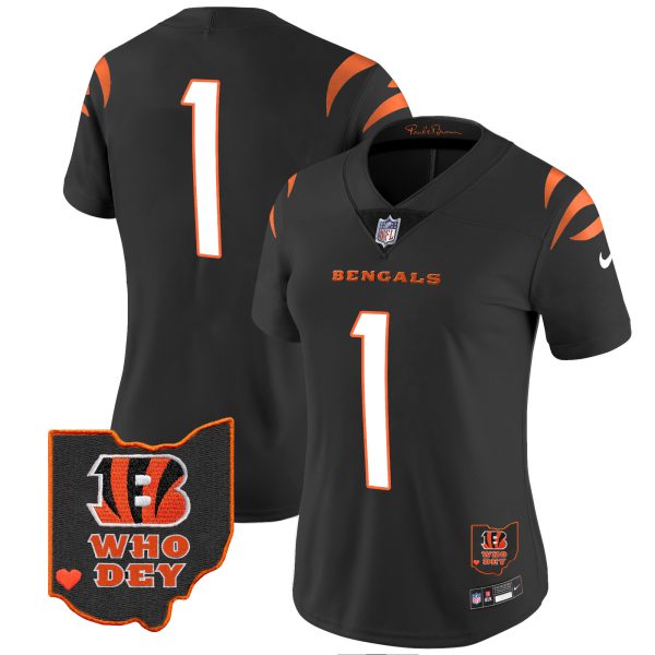 Women's Bengals Ohio Patch Vapor Limited Jersey V2 - All Stitched - Image 21