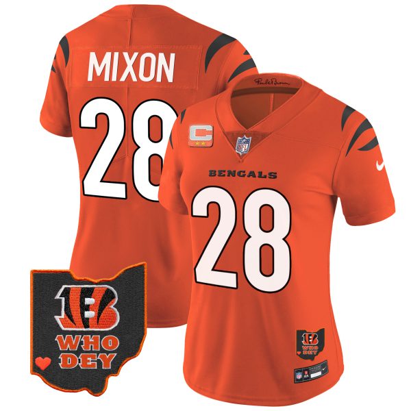 Women's Bengals Ohio Patch Vapor Limited Jersey V2 - All Stitched - Image 25