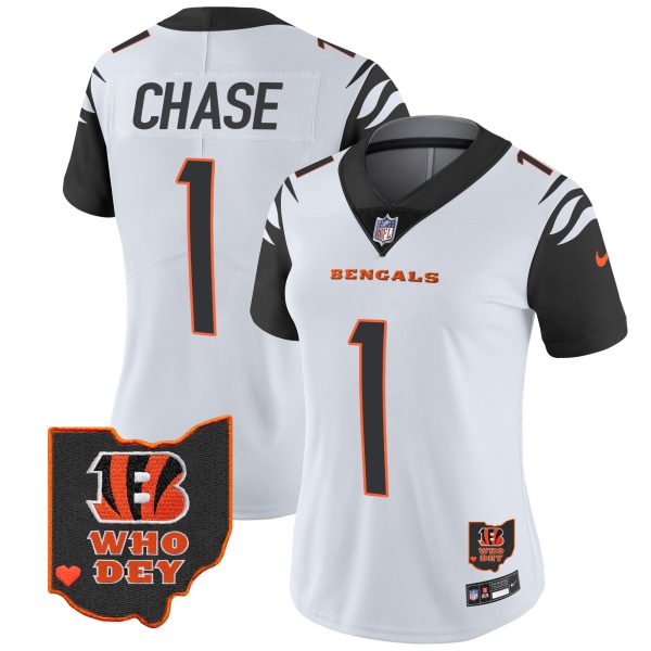 Women's Bengals Ohio Patch Vapor Limited Jersey V2 - All Stitched - Image 30