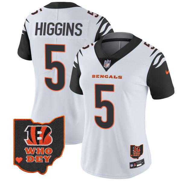 Women's Bengals Ohio Patch Vapor Limited Jersey V2 - All Stitched - Image 33