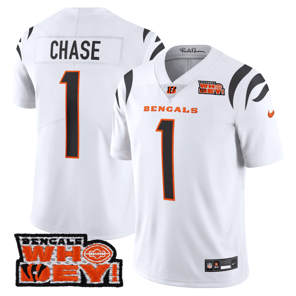 Men's Cincinnati Bengals Who Dey Patch Jersey - All Stitched - Image 8