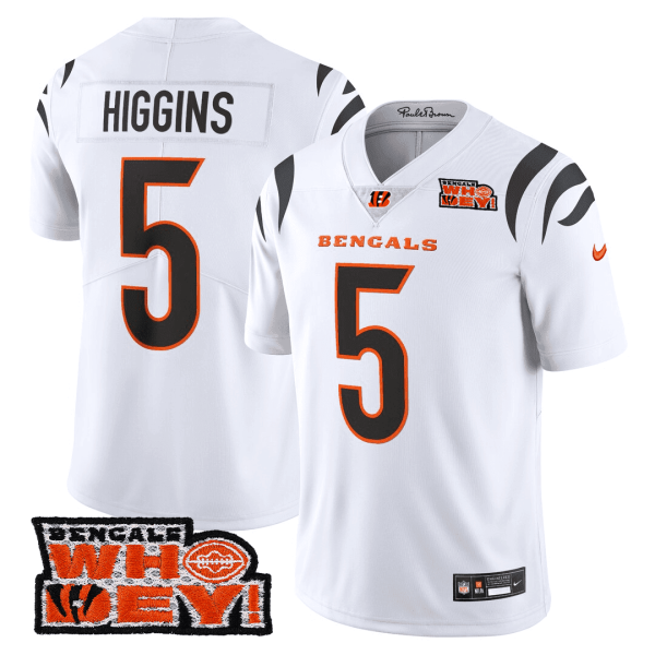 Men's Cincinnati Bengals Who Dey Patch Jersey - All Stitched - Image 9