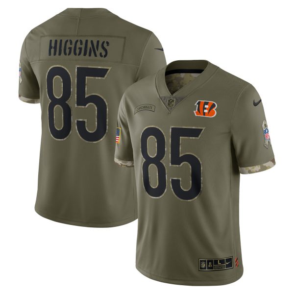 Bengals 2022 Salute To Service Limited Jersey - Olive - All Stitched - Image 3