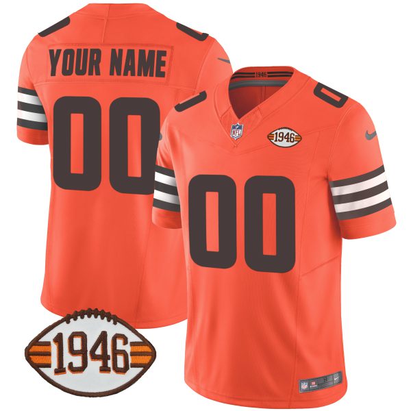 Browns 1946 75th Anniversary Patch Custom Jersey - All Stitched - Image 4