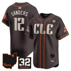 Men's Browns #32 Jim Brown Memorial & Home Patch Vapor Premier Limited Jersey - All Stitched